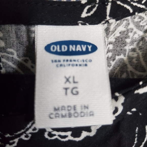 Old Navy - Black & White Botanical Sundress - Size XL - NWOT - Picture 5 of 6